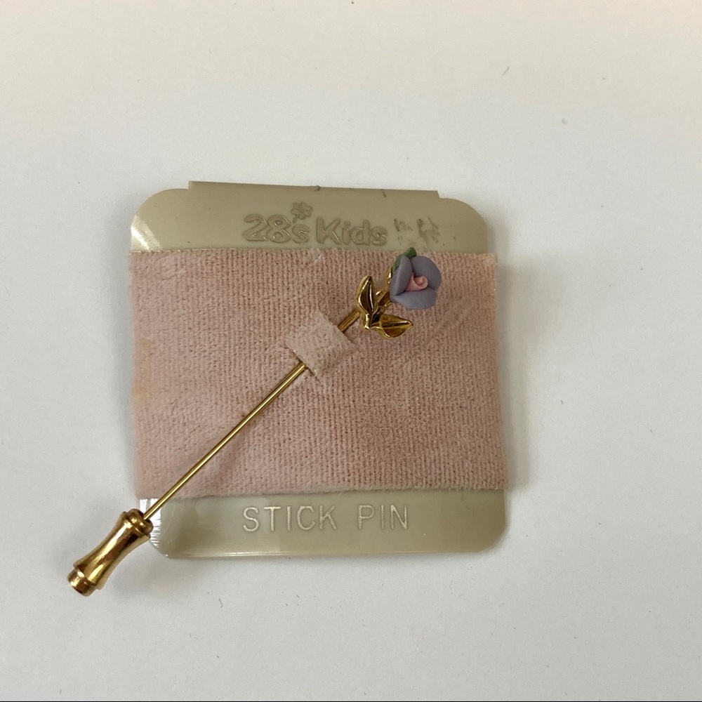 28 Kids Vintage Stick Flower Pink Purple Pin New